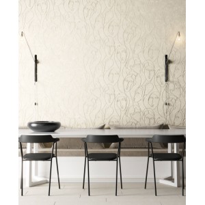 Marburg|Moderne graue und metallic-silberne Blumen-Tapete|Modern 2