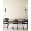Papeldecor|Papier peint moderne avec des visages égyptiens beige, gris et doré brillant|Papier Peint