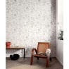 Khroma|Papier peint cerisier oriental blanc et argenté|Papier Peint
