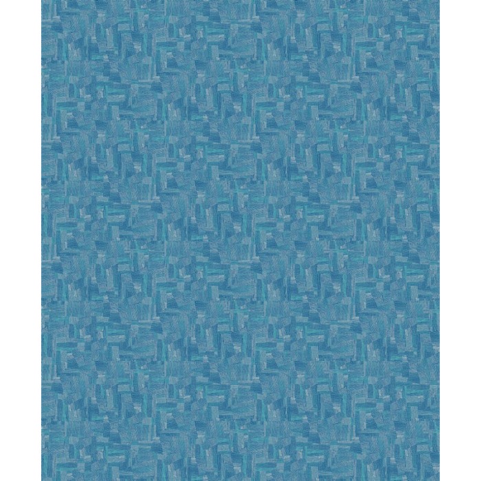 Khroma|Abstrakte Tapete Textiloptik Patchwork Blau|Tapeten