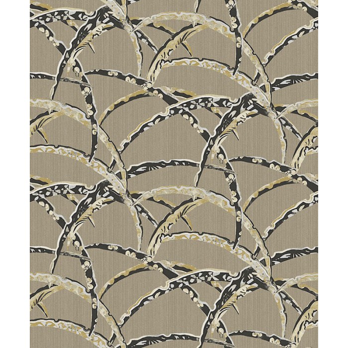 Khroma|Papel Pintado oriental con chiles marrón y beige|Papel Pintado