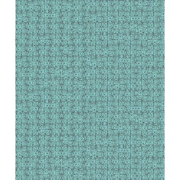 Papel Pintado oriental moderno laberinto turquesa - Khroma Kimono KIM602