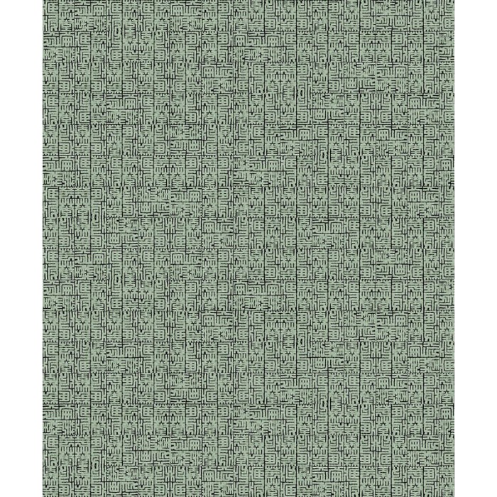 Khroma|Moderne japanische Labyrinth-Tapete Grün|Tapeten