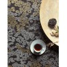 Khroma|Papier peint japonais petites fleurs noir et doré|Papier Peint
