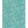 Papeldecor|Papier peint cerisier en fleurs vert et doré de style oriental|Papier Peint