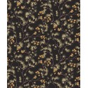 Papeldecor|Japanese-style black and green cherry blossom wallpaper|Wallpaper