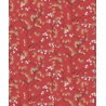 Papeldecor|Japanische Tapete im Stil mit blühenden Kirschblüten in Rot, Weiß und Gold|Tapeten