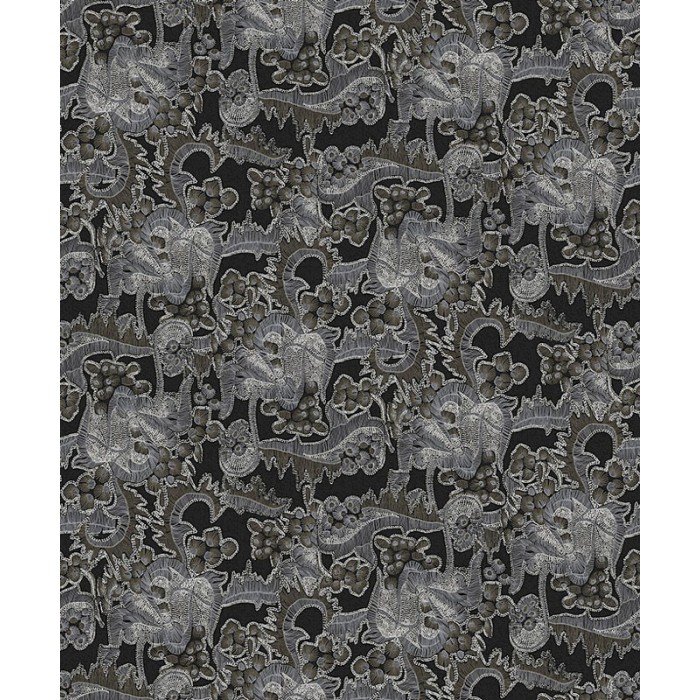 Papeldecor|Tapete moderner japanischer Garten schwarz|Tapeten