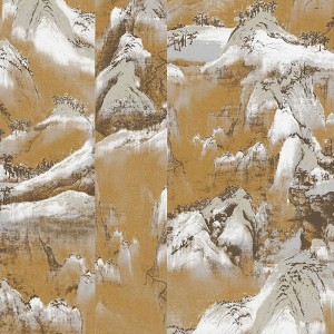 Casamance|Moderne Tapete grün-gold abstrakte Texturen|Hochwertige
