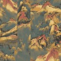 Papeldecor|Wallpaper Japanese landscape with abstract mountains|Wallpaper