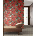Papeldecor|Japanische Landschaft Tapete mit bergigen orientalischen Panelen|Tapeten