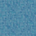 Papeldecor|Papier peint abstrait effet textile patchwork bleu|Papier Peint