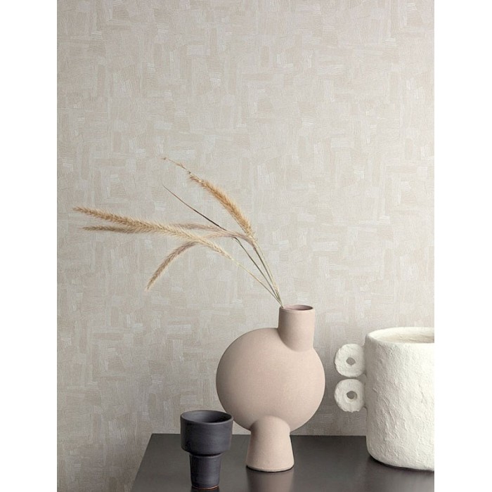 Papeldecor|Abstrakte Tapete mit Patchwork-Textileffekt in Blau|Tapeten