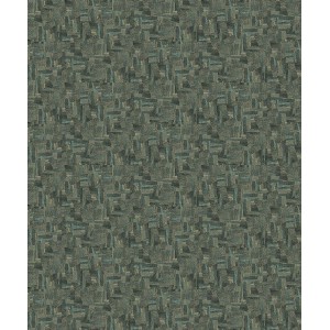 Casamance|Papier peint motif entrelacé vert et doré métallisé|Haut Gamme 2