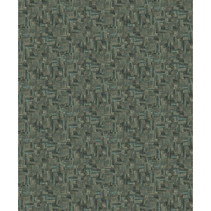 Papeldecor|Papel pintado abstracto verde con formas de retales textiles|Papel Pintado