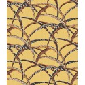 Papeldecor|Tapete im orientalischen Stil, chilenisch-japanisches Design mit gelbem Hintergrund|Tapeten