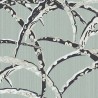 Papeldecor|Modern Japanese wallpaper inspired by hot chili pepper pods, green background|Wallpaper