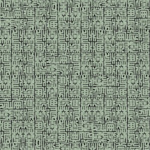 Casamance|Papel pintado mexicano verde flores Tehuana|Alta Gama
