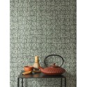 Papeldecor|Papier peint moderne labyrinthe style japonais vert|Papier Peint