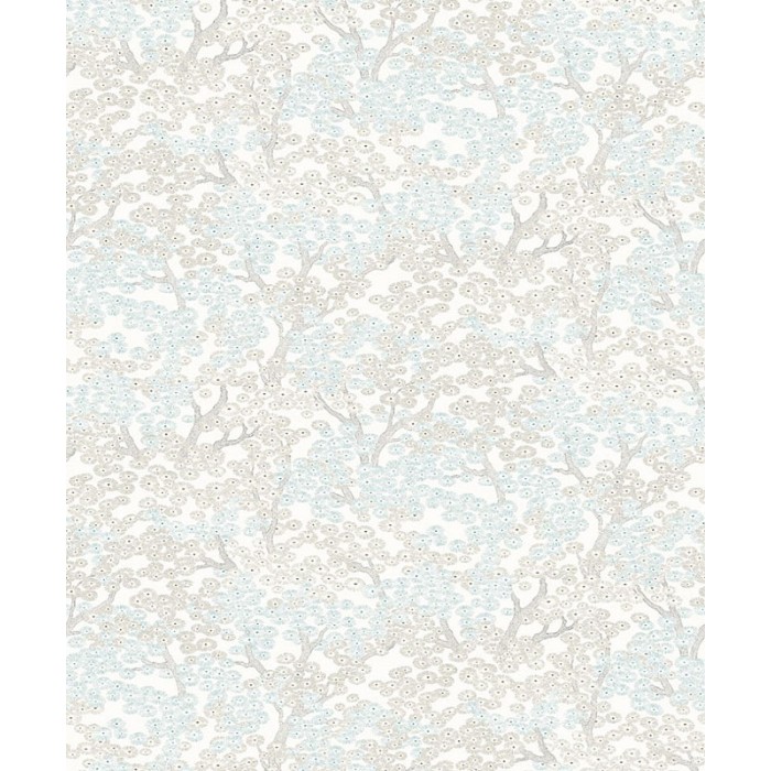 Papeldecor|Japanische Blumentapete Baum Weiß und Grün|Tapeten