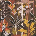Khroma|Papel Pintado palmeras tropicales exuberantes sobre fondo marrón|Papel Pintado