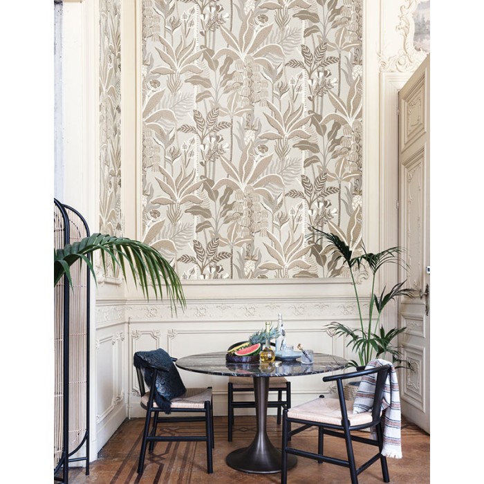 Papel Pintado palmeras tropicales beige - Khroma Havana HAV002