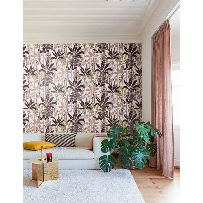 Papel Pintado palmeras tropicales rosadas - Khroma Havana HAV003