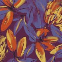 Khroma|Tropische Früchte-Tapete Violett und Gold metallisch|Tapeten
