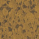 Khroma|Papier peint cactus dorés et noirs métallisées|Papier Peint