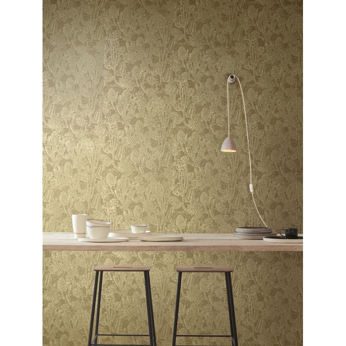 Khroma|Green cactus Wallpaper with metallic effect|Wallpaper