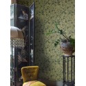 Khroma|Green cactus Wallpaper with golden metallic highlights|Wallpaper