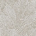 Khroma|Papel Pintado hojas tropicales beige y plata con brillo sutil|Papel Pintado