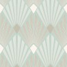 Khroma|Art-Déco-Tapete Mintgrün glänzend|Tapeten