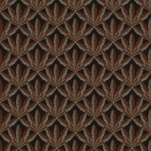 Elitis|Contemporary wallpaper with modern art pattern in brown and greyish cream|Wallpaper
