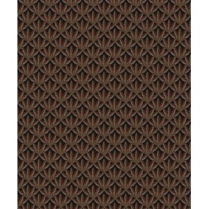 Elitis|Contemporary wallpaper with modern art pattern in brown and greyish cream|Wallpaper 2