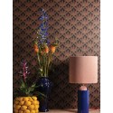 Khroma|Wallpaper with palm leaves in black and bronze metallic|Wallpaper