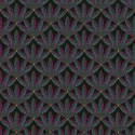 Khroma|Papier peint feuilles de palmier violet et turquoise fond noir|Papier Peint
