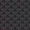 Khroma|Papier peint feuilles de palmier violet et turquoise fond noir|Papier Peint