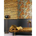 Khroma|Abstract Wallpaper with sectioned pomegranate in ochre tones|Wallpaper
