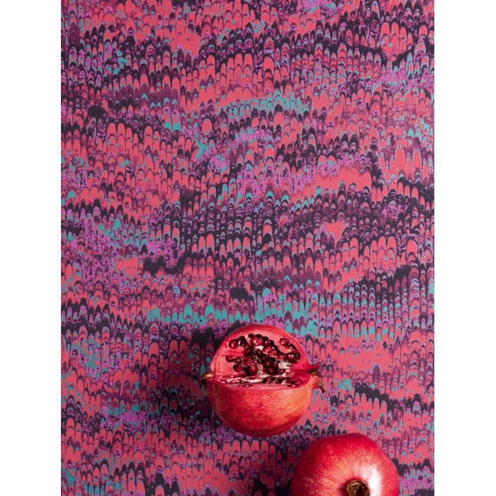 Khroma|Abstract Wallpaper with sectioned pomegranate in purple tones|Wallpaper