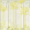 Khroma|Papier panoramique tropical palmiers Havana vert et beige|Panoramiques