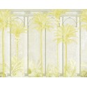 Khroma|Papier panoramique tropical palmiers Havana vert et beige|Panoramiques
