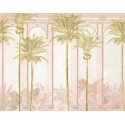 Khroma|Papier panoramique tropical palmiers Havana tons rosés|Panoramiques