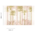 Khroma|Mural de pared tropical palmeras Havana tonos rosados|Murales de Pared