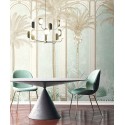 Khroma|Wallmural tropical Havana palms in green and brown|Wallmurals