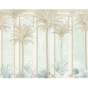 Khroma|Papier panoramique tropical palmiers Havana vert et brun|Panoramiques
