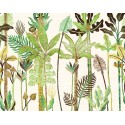 Khroma|Wallmural tropical minimalist landscape with green palms|Wallmurals
