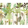 Khroma|Wallmural tropical minimalist landscape with green palms|Wallmurals