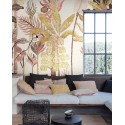 Khroma|Papier panoramique tropical tons roses palmiers caribéens|Panoramiques