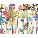 Khroma|Papier panoramique tropical moderne palmiers multicolores|Panoramiques